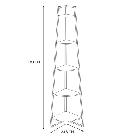 Regał Corner II narożny z 5 półkami