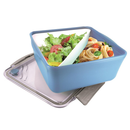 Lunch box Divided z widelcem 2,6l         fioletowy