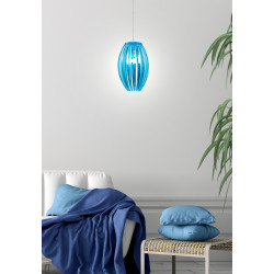 ABUKO LAMPA WISZĄCA 1X60W E27 NIEBIESKI MAŁY