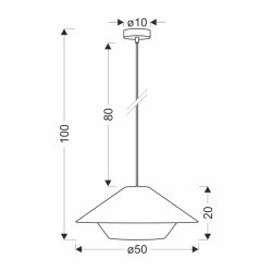 Africa lampa wisząca 50 czarny 1x40W E27 abażur beżowy+biały