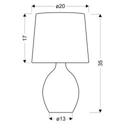 AMBON LAMPA GABINETOWA 1X40W E14 BEŻOWY