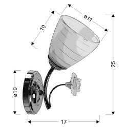 ARIAM LAMPA KINKIET 1X40W E27 BIAŁY