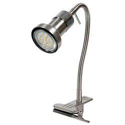 ARKON LAMPA KLIPS 1X50W GU10 SATYNA NIKIEL+CHROM BEZ ŻARÓWEK