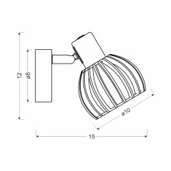 ATARRI LAMPA KINKIET 1X25W E14 BIAŁY+DREWNO