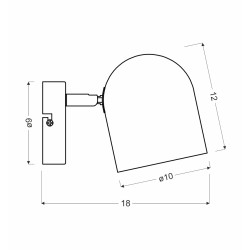 AZURO LAMPA KINKIET 1X40W E27 BIAŁY