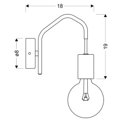 BASSO LAMPA KINKIET 1X40W E27 BIAŁY MATOWY