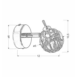 BOMBOLA LAMPA KINKIET 1X40W G9 CHROM BEZ ŻARÓWEK