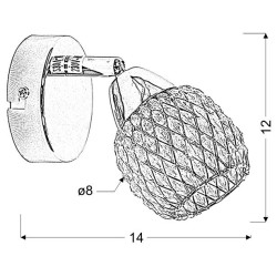 CLEAR LAMPA KINKIET 1X40W G9 FIOLET