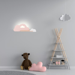 CLOUD LAMPA KINKIET ŚCIENNY 5W LED IQ KIDS RÓŻOWY+BIAŁY