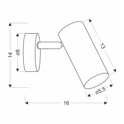 Colly lampa kinkiet biały 1x15w gu10 klosz biały