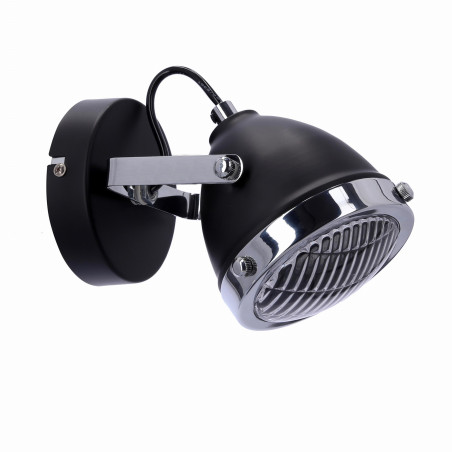 Crazy lampa kinkiet czarny 1x15w gu10 klosz bezbarwny