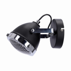 Crazy lampa kinkiet czarny 1x15w gu10 klosz bezbarwny