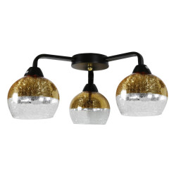 CROMINA GOLD LAMPA SUFITOWA 3X60W E27 CZARNY