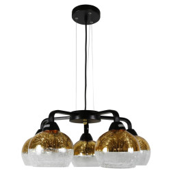 CROMINA GOLD LAMPA WISZĄCA 5X60W E27 CZARNY