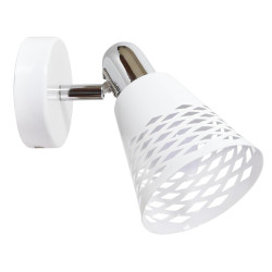 DISCOVERY LAMPA KINKIET 1X40W E14 CHROM/ BIAŁY