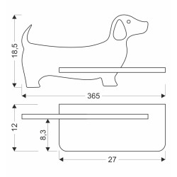 DOG LAMPA KINKIET 5W LED 4000K IQ KIDS Z PRZEW NIEBIESKI