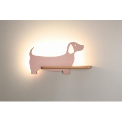 DOG LAMPA KINKIET 5W LED 4000K IQ KIDS Z PRZEW RÓŻOWY