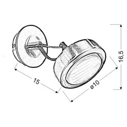 EARTH LAMPA KINKIET 1X9W GX53 ENERGO SATYNA/WENGE