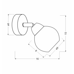 FORT LAMPA KINKIET 1X10W E14 LED CHROM