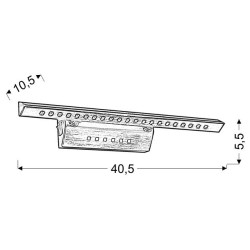 FORTE LED 3 LAMPA KINKIET 7W LED RURKA TRÓJKĄTNA Z WYŁĄCZNIKIEM CHROM