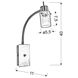 FROZEN LAMPA KINKIET NA WYSIĘGNIU 1X40W G9 NIKIEL MAT