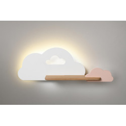 LAMPA CLOUD KINKIET ŚCIENNY 5W LED IQ KIDS BIAŁY+RÓŻOWY