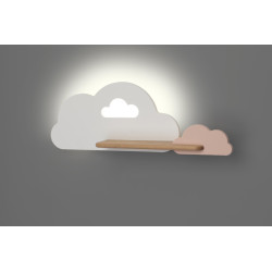 LAMPA CLOUD KINKIET ŚCIENNY 5W LED IQ KIDS BIAŁY+RÓŻOWY