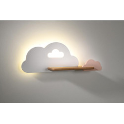 LAMPA CLOUD KINKIET ŚCIENNY 5W LED IQ KIDS BIAŁY+RÓŻOWY