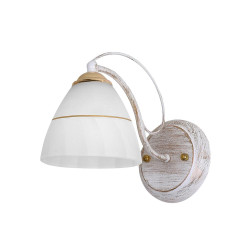 LAMPA FANETTA KINKIET 1X60W E27 BIAŁO ZŁOTY