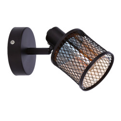 LAMPA KINKIET CANABERA KAWOWE ZŁOTO 1X40W E14 KLOSZ BURSZTYNOWY