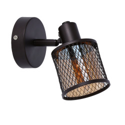 LAMPA KINKIET CANABERA KAWOWE ZŁOTO 1X40W E14 KLOSZ BURSZTYNOWY