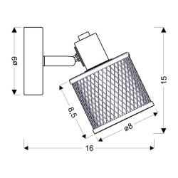 LAMPA KINKIET CANABERA KAWOWE ZŁOTO 1X40W E14 KLOSZ BURSZTYNOWY