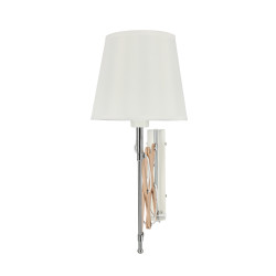 Lampa kinkiet Mito chrom 1X40W E27 abażur biały