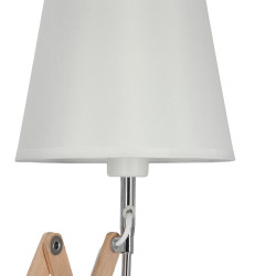 Lampa kinkiet Mito chrom 1X40W E27 abażur biały