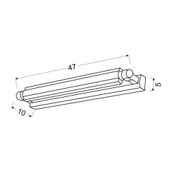 Lampa kinkiet QUASAR 1 LED 11W 4000K CHROM