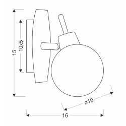 Lentini lampa kinkiet patynowy 1x40w g9 klosz bursztynowy