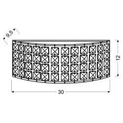 LORDS LAMPA KINKIET 1X40W E14 CHROM