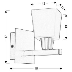 MAXIM LAMPA KINKIET 1X40W E14 NIKIEL MAT