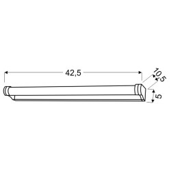 MODERNO LAMPA KINKIET 7W LED 40 CM STAL NIERDZEWNA POLEROWANA/AKRYL