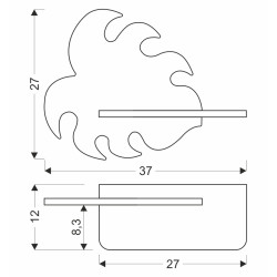 Monstera lampa kinkiet 5w led 4000k iq kids zielony