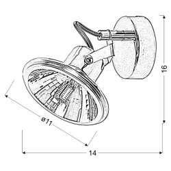 MOON LAMPA KINKIET 1X3,5W LED G9 CHROM