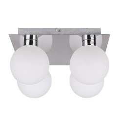 Oden lampa sufitowa chromowy 4x40w g9 klosz biały