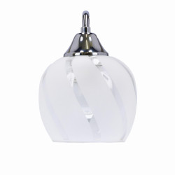 Prego lampa kinkiet chromowy 1x40w e27 klosz bezbarwny