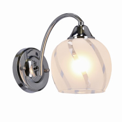 Prego lampa kinkiet chromowy 1x40w e27 klosz bezbarwny