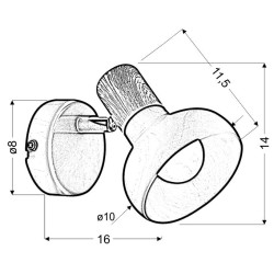 PUERTO LAMPA KINKIET 1X40W E14 BIAŁY