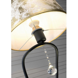 SARIA LAMPA KINKIET 1X6W E14 LED+8W LED CZARNO ZŁOTY APETI