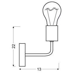 SPILL LAMPA KINKIET 1X60W E27 CZARNY