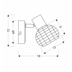 Tajga lampa kinkiet czarny+drewniany 1x40w e14 klosz czarny+drewniany