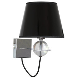 TESORO LAMPA KINKIET 1X40W E14 CZARNY ZŁOTY SRODEK