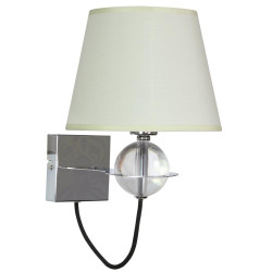 TESORO LAMPA KINKIET 1X40W E14 KREMOWY JASNY